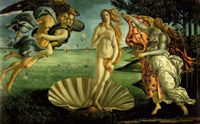 <em>
The birth of Venus</em>, Sandro Botticelli