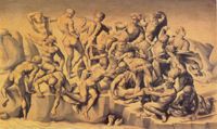 
<em>The battle of Cascina</em>, Aristotile da Sangallo, after Michelangelo, c1542<br />

