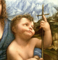 The Madonna of the Yarnwinder (The Lansdowne Madonna), detail, 2001 Â© Private collection